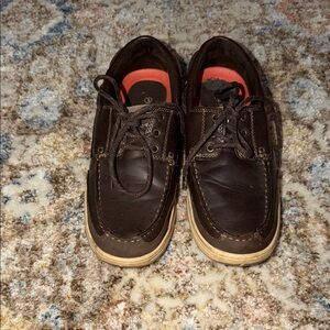 Magellan Outdoors Dark Brown Leather Boat Shoes